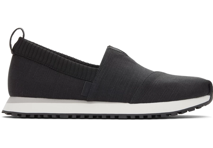 TOMS Black Heritage Canvas Sneakers - Resident 2.0 Comfortable Casual Shoes