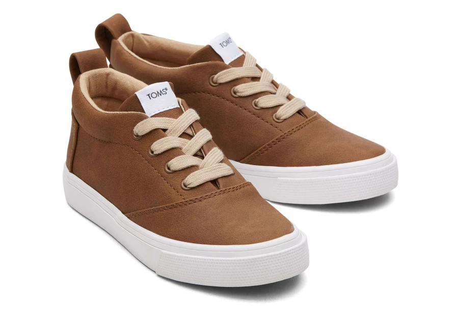 TOMS Youth Fenix Brown Canvas Sneakers for Kids - Comfortable & Stylish