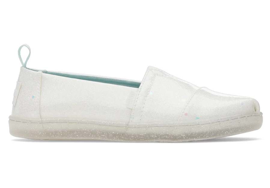 TOMS Youth Alpargata Glitter Kids Shoes in Confetti | Sparkly Comfort for Girls & Boys