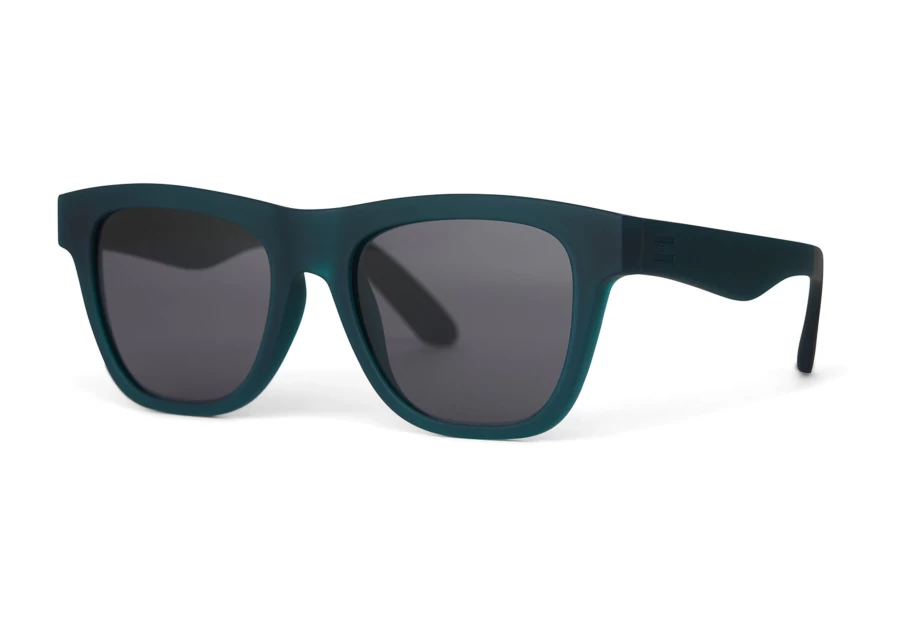 TOMS Dalston Matte Deep Forest Sunglasses – Traveler Aviator Style with Dark Grey Lenses