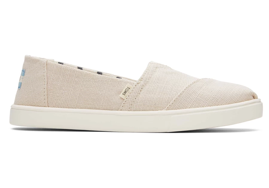 TOMS Alpargata Cupsole Slip-On Shoes in Natural Canvas - Heritage Style Comfort Footwear
